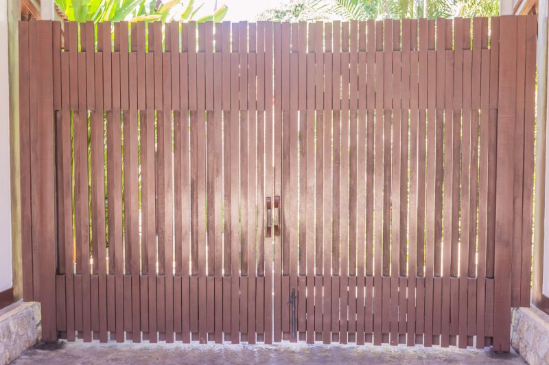 Wood Slat Fence Installation