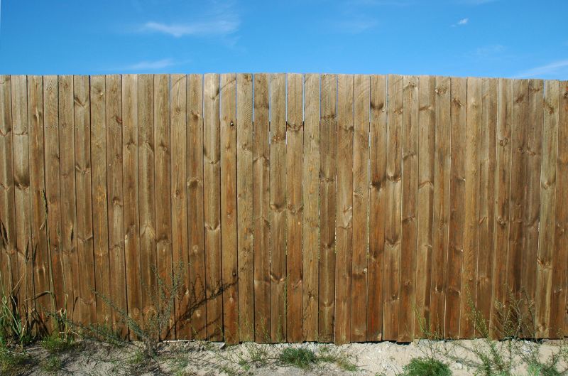 Wood Slat Fence Installation